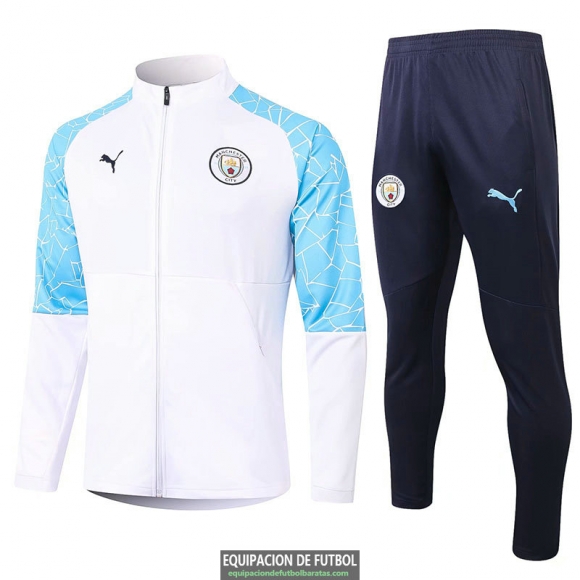 Manchester City Chaqueta White + Pantalon 2020-2021