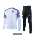 Manchester City Sudadera De Entrenamiento White + Pantalon 2019-2020
