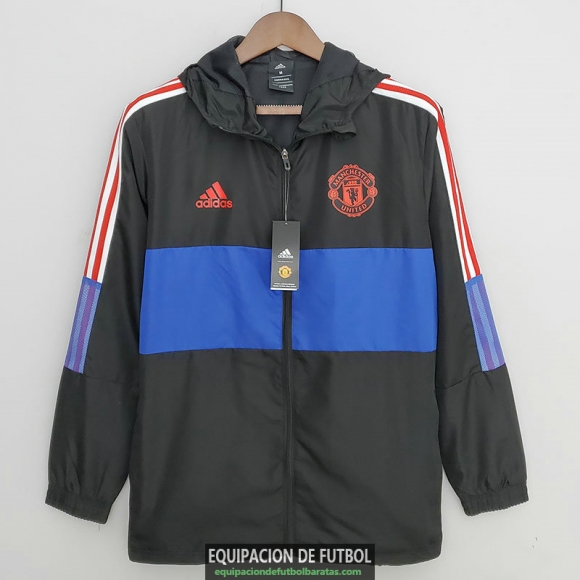 Manchester United Chaqueta Rompevientos Black Blue II 2022/2023