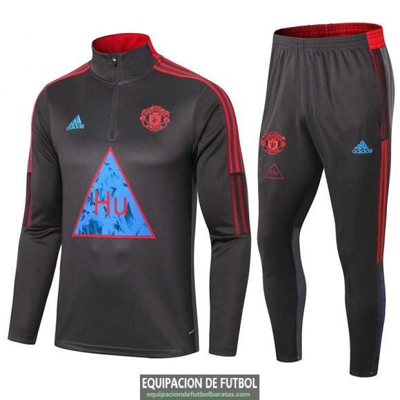 Manchester United x Humanrace Sudadera De Entrenamiento Grey+ Pantalon 2020/2021