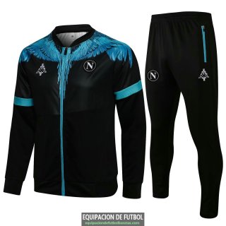 Napoli Kappa x Marcelo Burlon Chaqueta Black + Pantalon Black 2021/2022