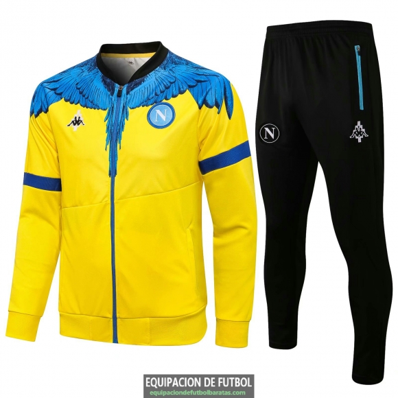 Napoli Kappa x Marcelo Burlon Chaqueta Yellow + Pantalon 2021/2022