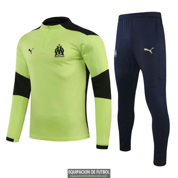 Olympique Marseille Sudadera De Entrenamiento Yellow + Pantalon 2020-2021