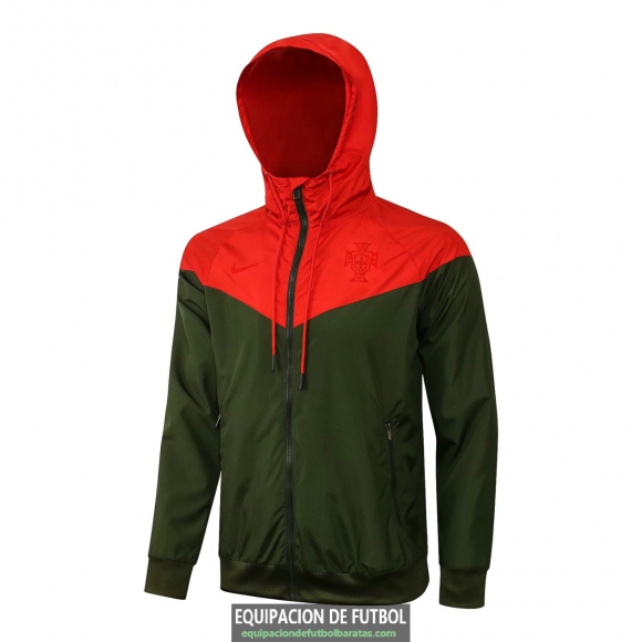 Portugal Chaqueta Capucha Red Green 2021/2022