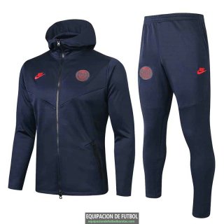 PSG Chaqueta Capucha Blue + Pantalon 2019-2020