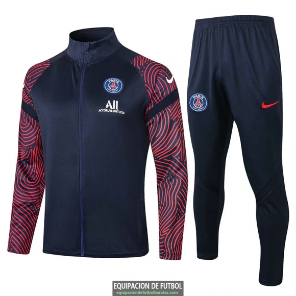 PSG Chaqueta Red Navy + Pantalon 2020-2021