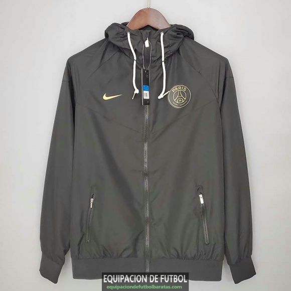 PSG Chaqueta Rompevientos Black Golden 2021/2022