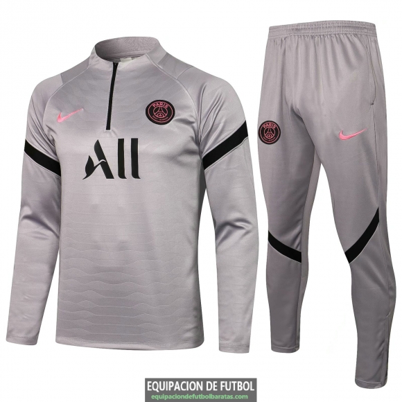 PSG Sudadera De Entrenamiento Grey + Pantalon Grey 2021/2022