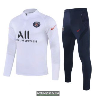 PSG Sudadera De Entrenamiento White + Pantalon 2020-2021