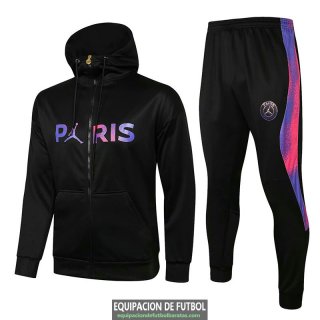 PSG x Jordan Chaqueta Capucha Black I + Pantalon Black 2021/2022