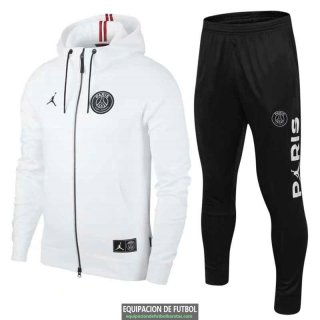 PSG x Jordan Chaqueta Capucha White + Pantalon 2019-2020