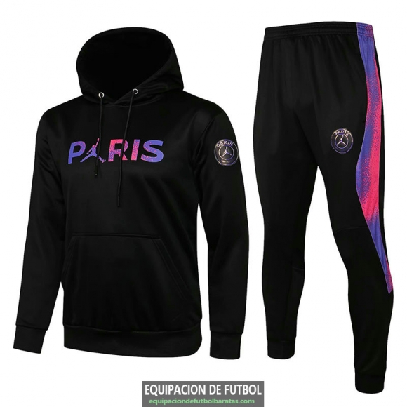 PSG x Jordan Sudadera Capucha Black II+ Pantalon Black 2021/2022