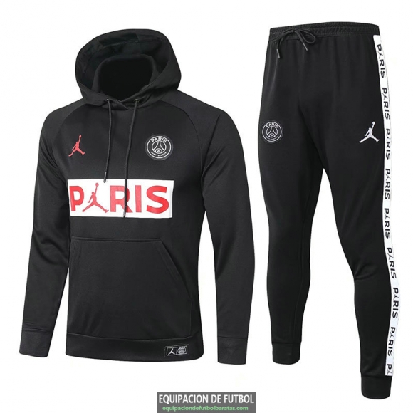 PSG x JORDAN Sudadera Capucha Black + Pantalon 2020-2021