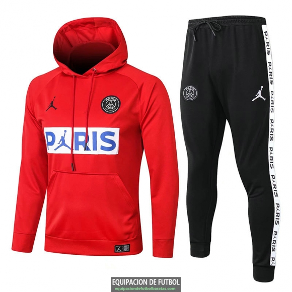 PSG x JORDAN Sudadera Capucha Red + Pantalon 2020-2021