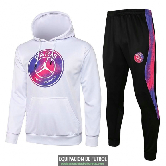 PSG x Jordan Sudadera Capucha White I+ Pantalon Black 2021/2022