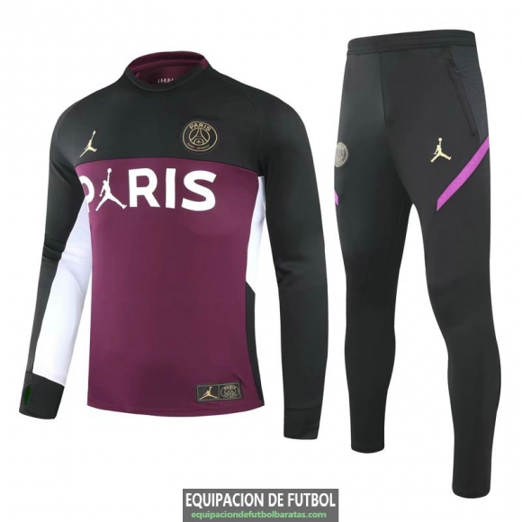 PSG x Jordan Sudadera De Entrenamiento Purple + Pantalon 2020/2021