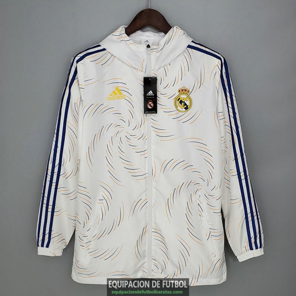 Real Madrid Chaqueta Rompevientos White Streak 2021/2022