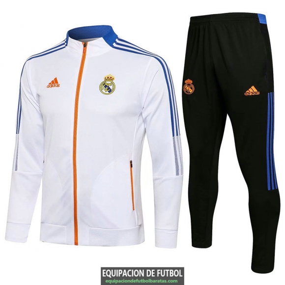 Real Madrid Chaqueta White II + Pantalon Black II 2021/2022