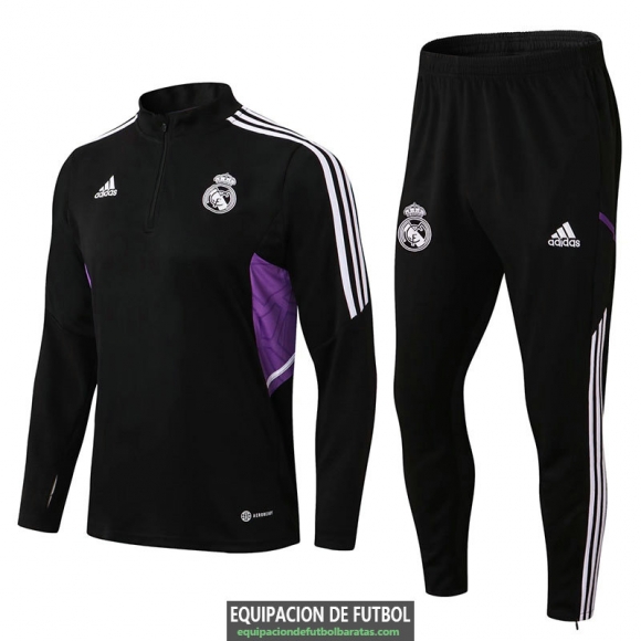 Real Madrid Sudadera De Entrenamiento Black I + Pantalon Black I 2022/2023