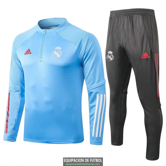 Real Madrid Sudadera De Entrenamiento Blue + Pantalon 2020-2021