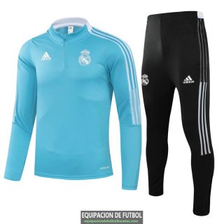 Real Madrid Sudadera De Entrenamiento Blue + Pantalon Black 2021/2022