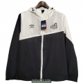 Santos FC Chaqueta Rompevientos White Black 2020-2021