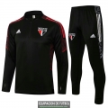 Sao Paulo FC Sudadera De Entrenamiento Black + Pantalon Black 2021/2022