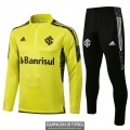 Sport Club Internacional Sudadera De Entrenamiento Yellow + Pantalon Black 2021/2022