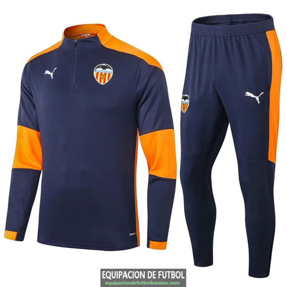 Valencia Sudadera De Entrenamiento Navy + Pantalon 2020/2021